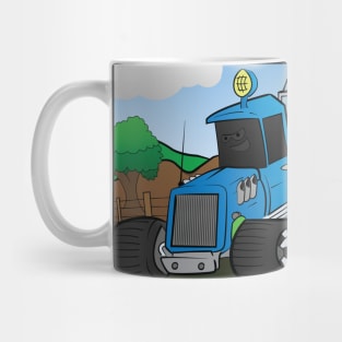 Blue Hunting Truck Cartoon Mug